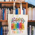 Equality Book LGBTQ Wildflowers Equal Rights Gay Kindness Canvas Tote Bag