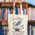 F-CAW-F Crow Book Lover Reader Gothic Humor Canvas Tote Bag F-CAW-F Crow Book Lover Reader Gothic Humor Canvas Tote Bag