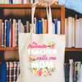 My Favorite Teacher Calls Me Mom Graduation Canvas Tote Bag