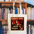 Fight Evil Read Books Propaganda Poster Canvas Tote Bag Fight Evil Read Books Propaganda Poster Canvas Tote Bag
