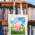 Frutiger Aero Aesthetic Tech Kawaii Strawberry Milk Fishes Canvas Tote Bag