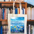 Frutiger Aero Aesthetic Tech Ocean Underwater Fishes Canvas Tote Bag Frutiger Aero Aesthetic Tech Ocean Underwater Fishes Canvas Tote Bag