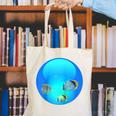 Frutiger Aero Aesthetic Tech Orb Fishes Raglan Baseball Tee Canvas Tote Bag