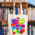 Frutiger Aero Aesthetic Tech Orb Pattern Heart Cherry Lips Canvas Tote Bag