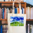 Frutiger Aero Dolphin Meadow Aesthetic Y2k 2000s Ironic Canvas Tote Bag