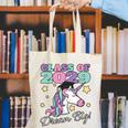 Girls Class Of 2029 Magical Unicorn Graduation Cap Canvas Tote Bag