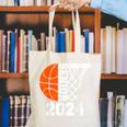 Graduate Senior Class Of 2024 Basketball Player Graduation Canvas Tote Bag