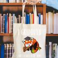 I Graduated Can I Go Back To Bed Sleepy Red Panda Graduation Canvas Tote Bag