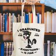 I Graduated Graduate Class 2025 Cat Graduation Canvas Tote Bag