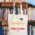 Graduation Bye Elementary Hello Middle School Graduate Canvas Tote Bag