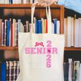 Graduation Class Of 2026 Senior 2026 Pink Bow Coquette Canvas Tote Bag