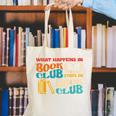 What Happens In Book Club Stays In Book Club Retro Canvas Tote Bag