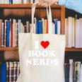 I Heart Book Nerds Book Readers Cute Canvas Tote Bag