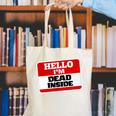 Hello I'm Dead Inside Name Tag Sarcastic Introvert Canvas Tote Bag Hello I'm Dead Inside Name Tag Sarcastic Introvert Canvas Tote Bag