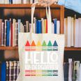 Hello Kindergarten First Day Back To School Graduation Canvas Tote Bag