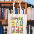 HUGvyn Happy 100 Days Of School Teacher Goose Preppy Books Canvas Tote Bag HUGvyn Happy 100 Days Of School Teacher Goose Preppy Books Canvas Tote Bag