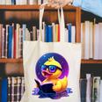 Humor Rubber Duck Reading Book Canvas Tote Bag