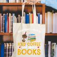 Iced Coffee And Spicy Books Iced Coffee Lover Cold Brew Canvas Tote Bag