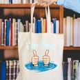 I'm Fine Drowning Thumbs Up Introvert Meme Humor Canvas Tote Bag