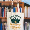 Introvert Camping Social Battery Recharging In The Woods Canvas Tote Bag Introvert Camping Social Battery Recharging In The Woods Canvas Tote Bag
