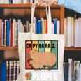 Introvert Capybara Rodent Animal Lover Antisocial Retro Canvas Tote Bag