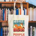 Introvert Fox Animal Lover Saying Loner Antisocial Canvas Tote Bag