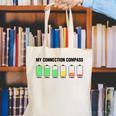 Introvert Low Battery My Connection Compass Canvas Tote Bag Introvert Low Battery My Connection Compass Canvas Tote Bag