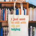 Introvert Pet Ladybug Mom Canvas Tote Bag Introvert Pet Ladybug Mom Canvas Tote Bag