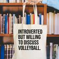 Introverted Volleyball Player Volleyball Introvert Canvas Tote Bag Introverted Volleyball Player Volleyball Introvert Canvas Tote Bag