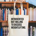 Introverted Weightlifter Gym Weightlifting Introvert Canvas Tote Bag Introverted Weightlifter Gym Weightlifting Introvert Canvas Tote Bag