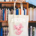 Introverted But Willing To Discuss Axolotl Salamander Canvas Tote Bag Introverted But Willing To Discuss Axolotl Salamander Canvas Tote Bag