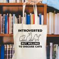 Introverted But Willing To Discuss Cats Introvert Shy Canvas Tote Bag