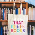 Just a Girl Who Loves Books Reader Girls Bookish Women Canvas Tote Bag Just a Girl Who Loves Books Reader Girls Bookish Women Canvas Tote Bag