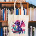Just a Girl Who Loves Dragons And Books Dragon Canvas Tote Bag