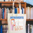 We Just Text Introvert For Quiet People Raglan Baseball Tee Canvas Tote Bag We Just Text Introvert For Quiet People Raglan Baseball Tee Canvas Tote Bag