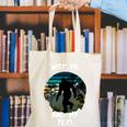 Just Me And My Yeti Retro Sunset Mountain Hiking Introvert Canvas Tote Bag