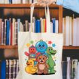 Kidcore Aesthetic Retro Vibes Colorful Cartoon Nostalgia Canvas Tote Bag