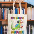 Kids 1st Grade Graduate Dinosaur Trex 1st Grade Graduation Canvas Tote Bag