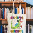 Kids 2nd Grade Graduate Dinosaur Trex 2nd Grade Graduation Canvas Tote Bag