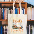 Knitting Crocheting Reading Books Yarn For Knitter Crochet Canvas Tote Bag