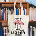 This Is My Last Rodeo Senior 2026 Cowgirl Graduation Canvas Tote Bag