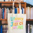 Literacy And Justice For All Protect Banned Books Library Canvas Tote Bag