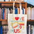 I Love 70's Music Retro Style Nostalgia Cassette 1970s Party Canvas Tote Bag