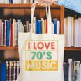 I Love 70's Music Retro Style Nostalgia Vibe 1970 70's Party Canvas Tote Bag I Love 70's Music Retro Style Nostalgia Vibe 1970 70's Party Canvas Tote Bag