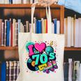 I Love The 70s Retro Cassette Roller Vinyl Disco Nostalgia Premium Tri-Blend Canvas Tote Bag
