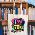 I Love The 70s Vintage Cassette Roller Vinyl Nostalgia 70s Canvas Tote Bag