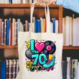 I Love The 70s Vintage Cassette Roller Vinyl Nostalgia 70s Canvas Tote Bag