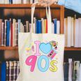 I Love 90's Retro Style Nostalgia Vibe 1990's Party Canvas Tote Bag I Love 90's Retro Style Nostalgia Vibe 1990's Party Canvas Tote Bag