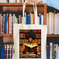 Man Reading Book Black History Month Book Lover Afro Canvas Tote Bag