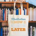 Meditation Now Minimal Socializing Introvert Vintage Canvas Tote Bag